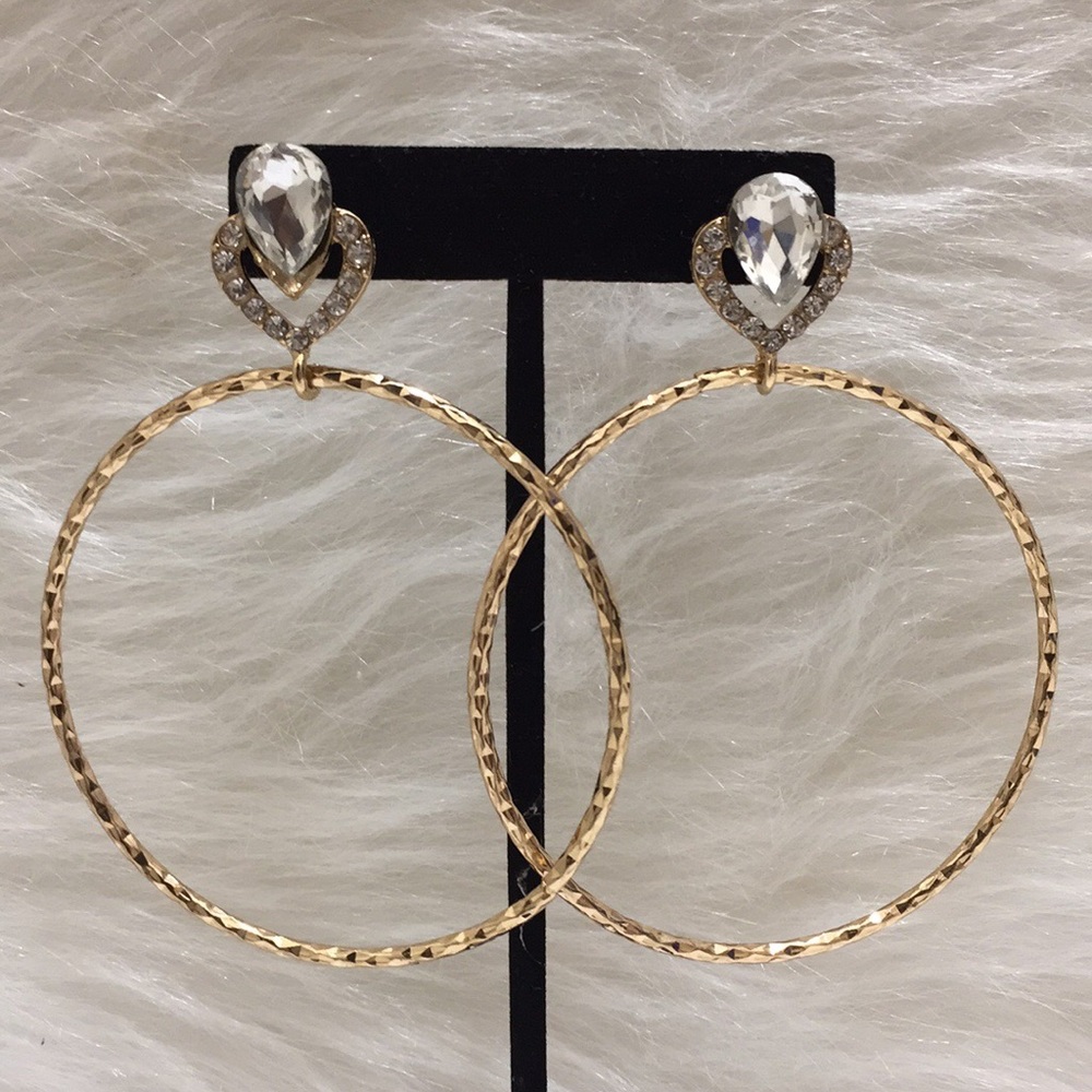 🌹Palm Beach Statement Dangle Hoop Earrings